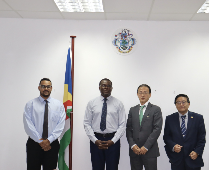 Newly accredited Japanese ambassador holds talks with Minister Flavien Joubert