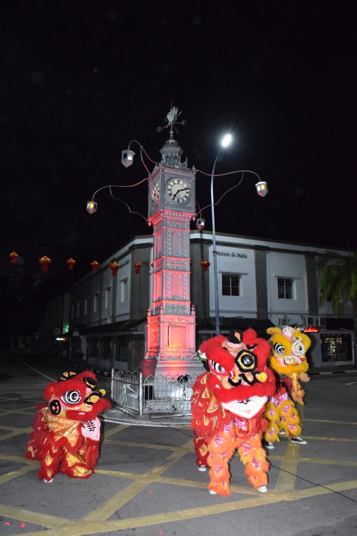 Victoria Clock Tower lit up for Chinese Lunar New Year