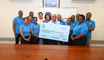 Au Cap Events Club donates to New Seychelles Hospital Fund