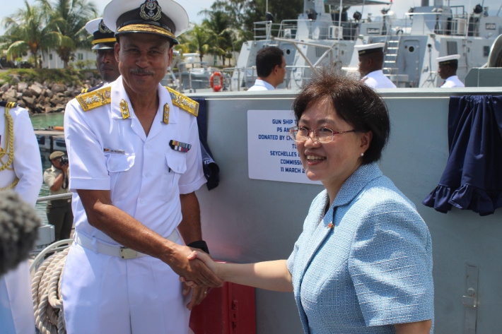 Seychelles Coast Guard commissions new patrol vessel ‘Andromache’ donated by China