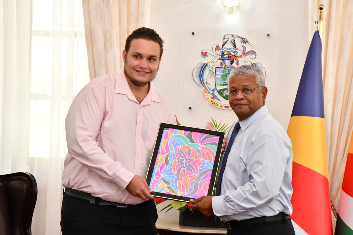 Artist Jacquelin Morel calls on President Ramkalawan