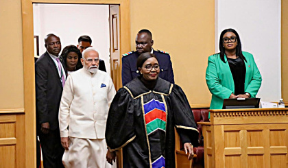 History made as Indian PM Modi  addresses Namibia Parliament