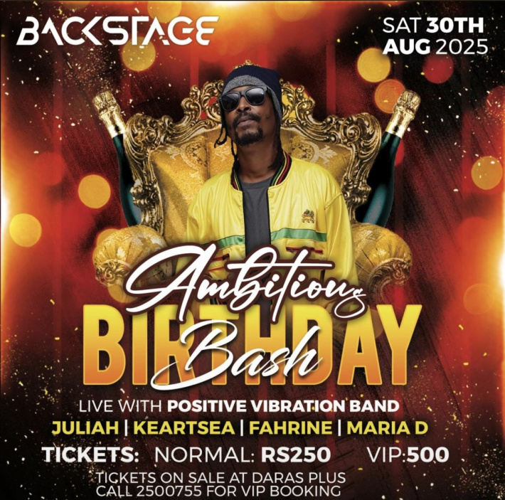 Ambitious plans birthday bash at the end of the month