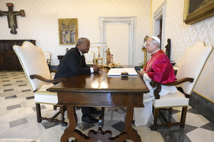 President Ramkalawan received  by His Holiness Pope Leo XIV