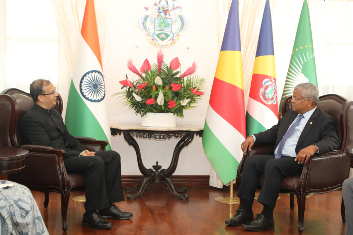 Indian HC pays farewell call on President Ramkalawan