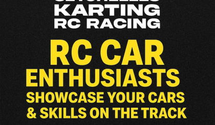 Remote-controlled car racing on Saturday at Champions Park Raceway