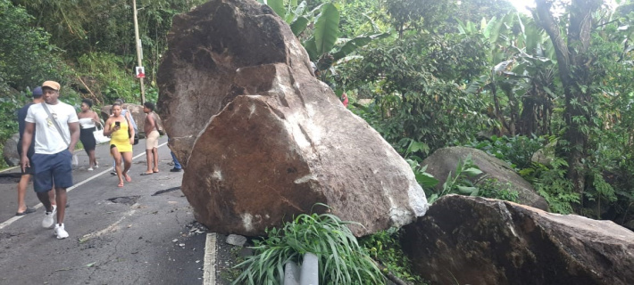 Rockfall zone in Beolière   a ‘Potential Disaster Area’