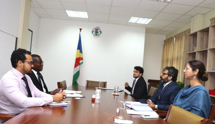 New Indian HC pays courtesy call on Minister Flavien Joubert