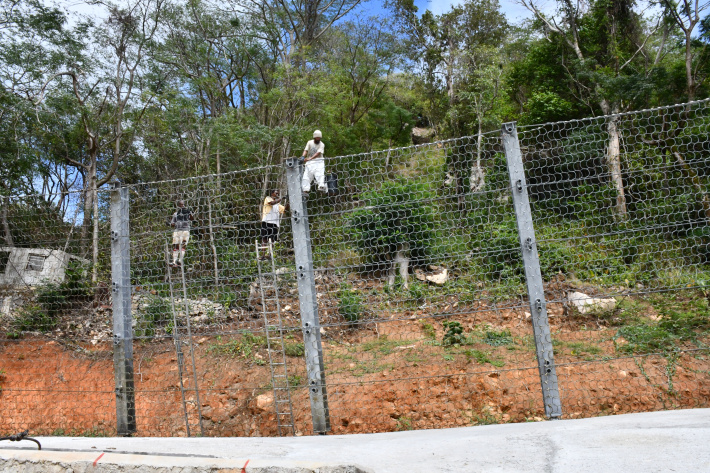 St Louis Hill stabilisation project site