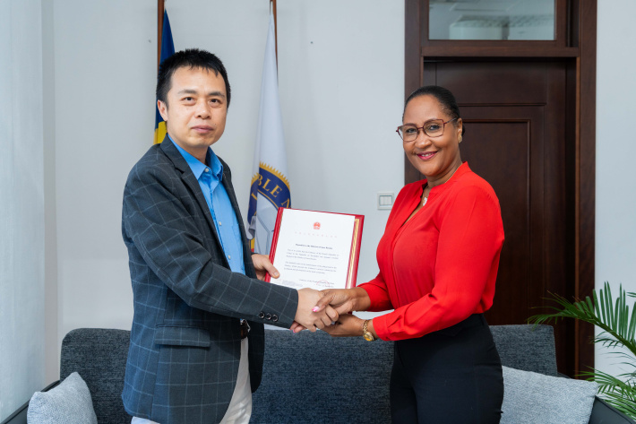 Chinese delegation pays courtesy call on LGB Sylvanne Lemiel