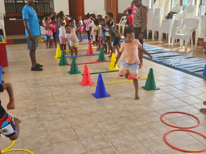 Community Leisure and Sports for All: Baby Gym Baby Gym programme builds strong foundations for young children  •	A two-day extravaganza on La Digue The Seychelles Baby Gym programme, implemented by the Community Leisure and Sports for All Unit within the