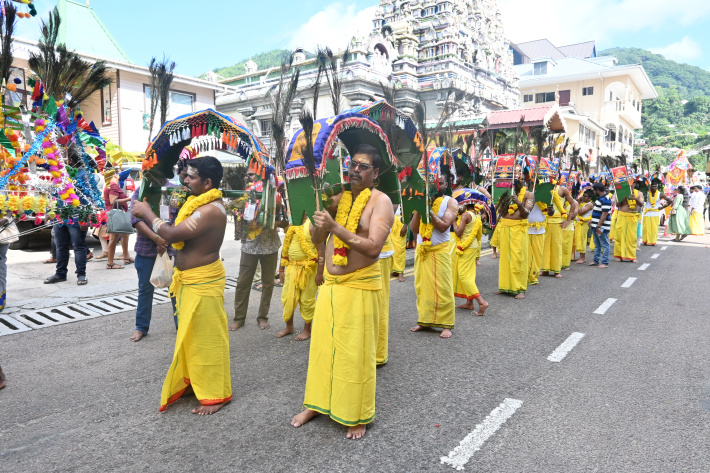 Hindu Kavadi procession in the streets of Victoria on Sunday February 1   