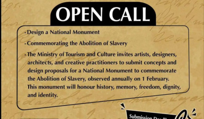 Open call for national monument to commemorate abolition of slavery