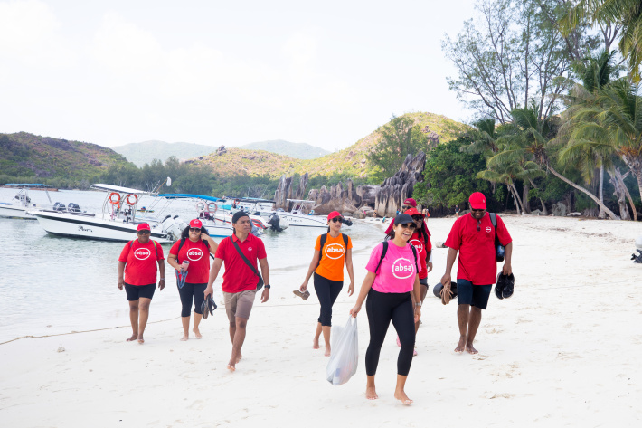 Absa Bank Seychelles supports the Aldabra giant tortoise census on Curieuse