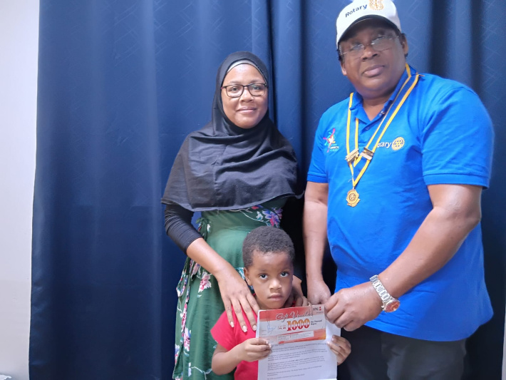 Rotary Club of Victoria extends support to family after fire incident