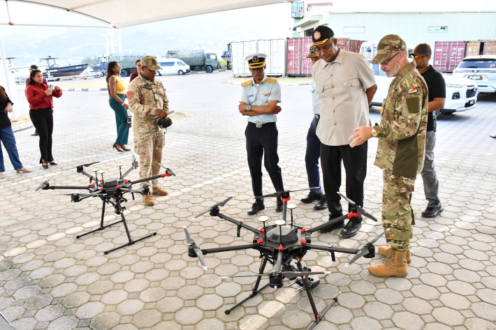 President Herminie tours security units