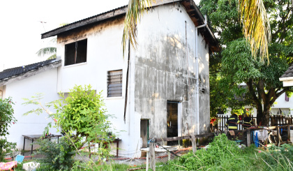 Fire damages upper floor of house at Eden Village