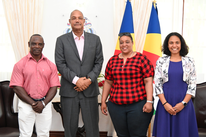 Sportsman Henriette, Sportswoman Payet honoured to be received by President Herminie