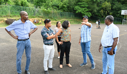 Youth and Sports Minister Belle visits sports facilities in northern Mahe