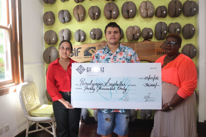 Gran Kaz supports inclusive sport with R30,000 donation to Paralympics Seychelles