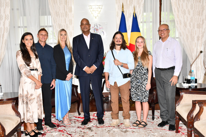 Marine conservationist Ocean Ramsey calls on President Herminie