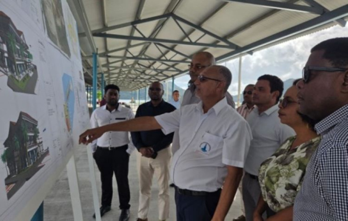 President briefed on plans for  Baie Ste Anne jetty upgrade  Continuing his official engagements on Praslin, President Patrick Herminie proceeded to the new Baie Ste Anne jetty, where he was presented with detailed site plans outlining the proposed future