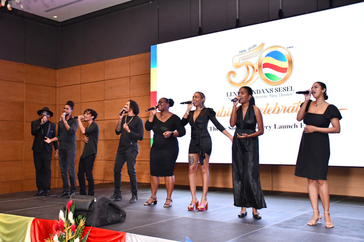 Golden jubilee anthem  and lotteries unveiled     By Laura Pillay