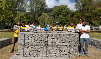 Youths gain skills in gabion construction