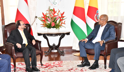 Austrian Ambassador Dr Christian Fellner bids farewell to Seychelles
