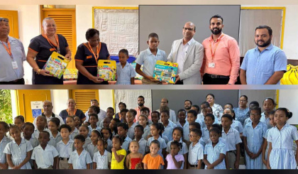 Bank of Baroda Seychelles donates scholastic materials to all Bel Ombre primary pupils