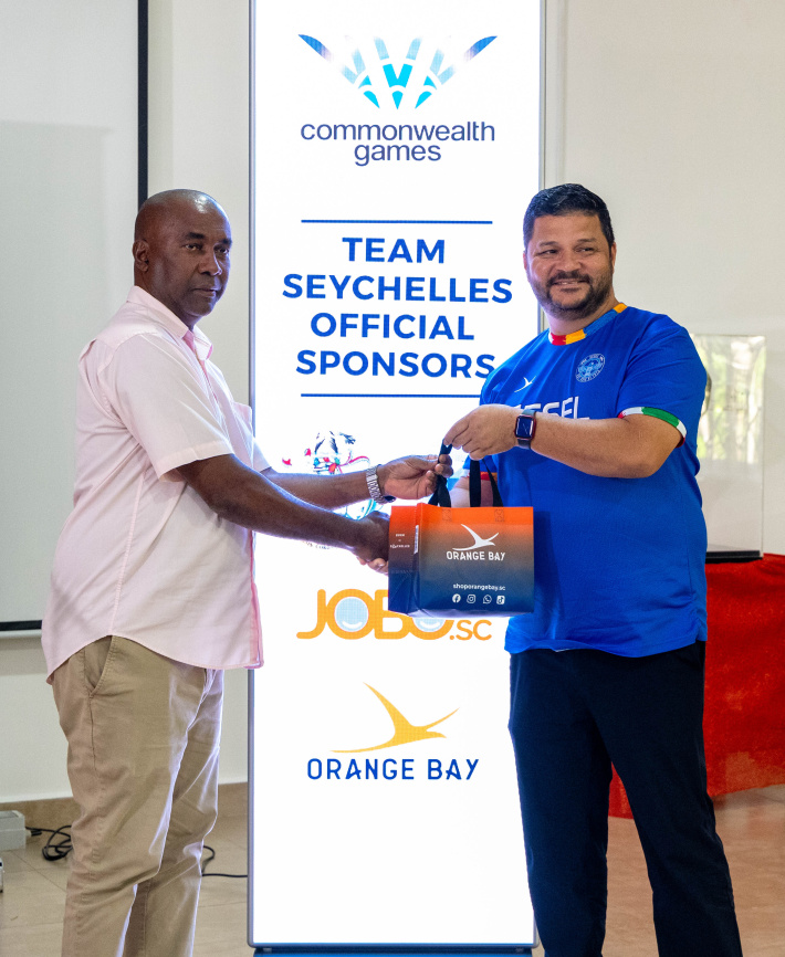 JOBO.sc, Orange Bay outfit Team Seychelles with athleisure wear for Glasgow 2026
