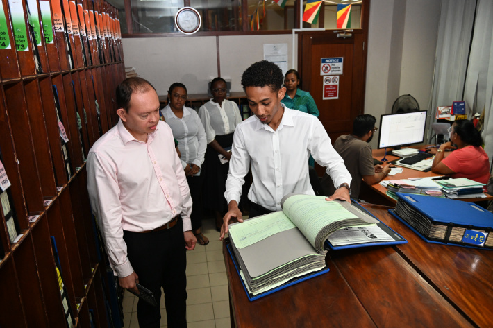 Attorney General Sabino tours Registrar’s Office