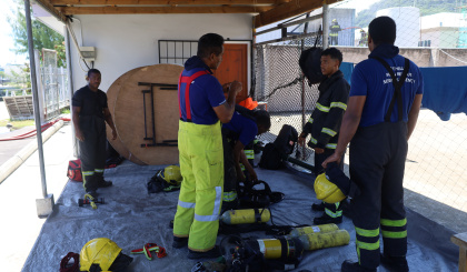 Firefighters sharpen shipboard emergency response skills