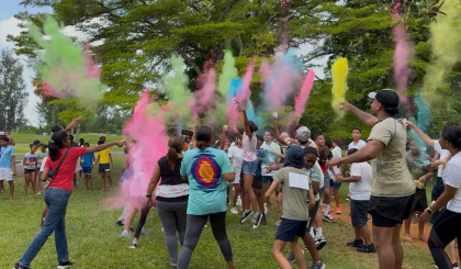 Une Colour Run sur le Fitness Trail de Roche Caïman