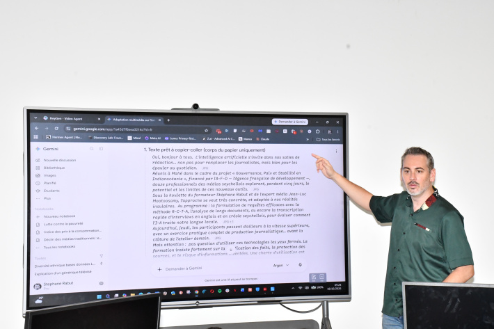 Les journalistes seychellois formés à l’utilisation de l’intelligence artificielle dans les rédactions