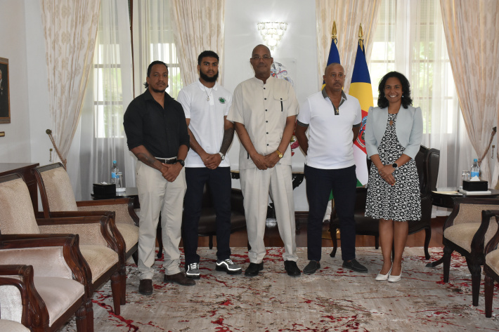 President Herminie congratulates Micock, Andrade following continental triumphs